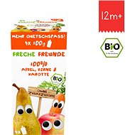 Freche Freunde Organic Apple, Pear and Carrot 4× 100g - Baby Food