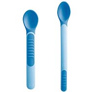 MAM FEEDING SPOONS & COVER 6m+ Blue - Baby Spoon