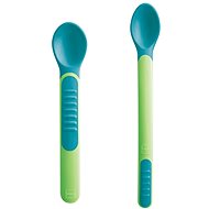 MAM FEEDING SPOONS & COVER 6m+ Green - Baby Spoon