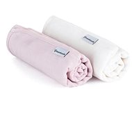 BAMBOOLIK Square Organic Cotton Diaper Set 2 Pcs (White + Pink) - Cloth Nappies