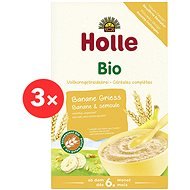 HOLLE BIO Fruit Porridge Banana-Semolina 3x 250g - Dairy-Free Porridge