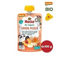 HOLLE Panda Peach BIO broskyňa marhuľa banán špalda 6× 100 g - Kapsička pre deti