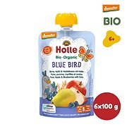 HOLLE Blue Bird BIO hruška jablko čučoriedky a vločky 6× 100 g - Kapsička pre deti