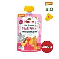 HOLLE Pear Pony Organic pear peach raspberry and spelt 6×100 g - Meal Pocket