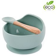 Bo Jungle silicone bowl with suction cup and spoon - turqoise - Snack Box