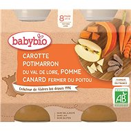 BABYBIO Carrots, pumpkins and apples with duck meat 2 × 200 g - Baby Food