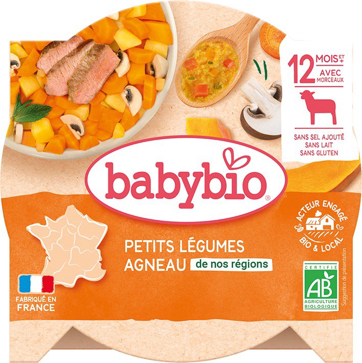 BABYBIO Braised vegetables with lamb 230 g - Baby Food
