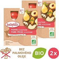 BABYBIO apple, pear and peach 2× (4× 90 g) - Meal Pocket