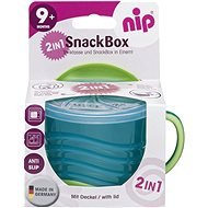Nip Snackbox 2-az-1-ben kék, 250 ml - Uzsonnás doboz