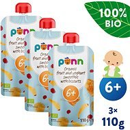 SALVEST Ponn BIO Ovocné smoothie s jogurtom a sušienkami 3× 110 g - Kapsička pre deti