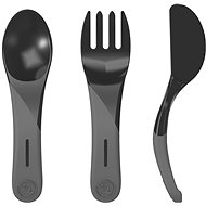 TWISTSHAKE Cutlery 6m + Black - Children's Cutlery