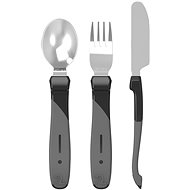 TWISTSHAKE Stainless steel learning cutlery 12m + Black - Children's Cutlery