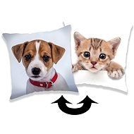 Jerry Fabrics Pillow Dog and Cat with Sequins - Pillow