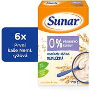 Sunar První kaše rýžová 6× 220 g - Nemléčná kaše