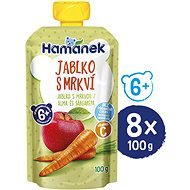 HAMÁNEK Jablko s mrkvou 8× 100 g - Kapsička pre deti