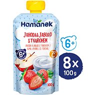 HAMÁNEK Strawberry and cottage cheese 8 × 100 g - Meal Pocket