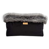 BEZTROSKA Muff with Fur, Black - Stroller Hand Muff