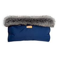 WATERPROOF Muff with Navy Fur - Stroller Hand Muff