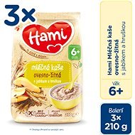 Hami Oatmeal milk porridge with apple and pear 6m + 3 × 210 g - Milk Porridge