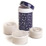 NUVITA Stainless Steel Thermos 1l with 3 Bowls - Children's Thermos