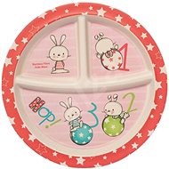 ZOPA Bamboo divided plate with suction Rabbits - Plate