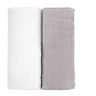 T-tomi textil TETRA fürdőlepedő white + grey, 2 db - Gyerek fürdőlepedő