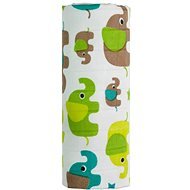 T-tomi BIO Bamboo towel green elephants - Children's Bath Towel
