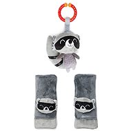 DIONO Waist Protector Soft Wraps™ & Toy - Racoon - Návlek na bezpečnostní pásy
