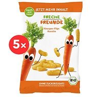 Freche Freunde ORGANIC Corn and Carrots Puffs 5 × 30g - Crisps for Kids