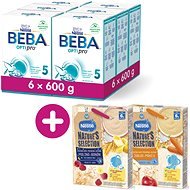 BEBA OPTIPRO 5 (6× 600 g) + Nestlé Nature's Selection 2× Mliečna obilná kaša 250 g - Dojčenské mlieko