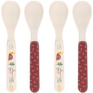 Funny Spoon Set Bamboo 4pc Garden Explorer girls - Baby Spoon