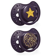 LOVI Pacifier Stardust 3–6m 2 pcs Violet - Baby Pacifier