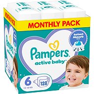 PAMPERS Active Baby size 6, Monthly Pack 128 pcs - Disposable Nappies