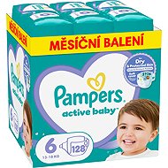 PAMPERS Active Baby size 6, Monthly Pack 128 pcs - Disposable Nappies