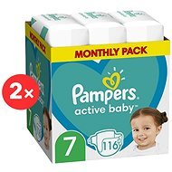 PAMPERS Active Baby vel. 7, 232 ks - Jednorazové plienky
