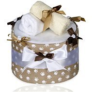 T-tomi Diaper cake large - beige paws - Nappy cake