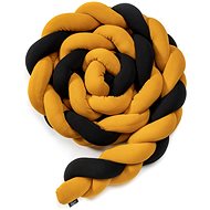 Eseco Knitted mantinel 180 cm, black - mustard - Crib Bumper