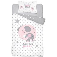 Detexpol Elephants - pink 135 × 100 cm - Children's Bedding
