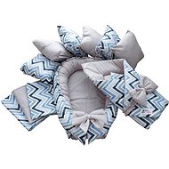 BabyTýpka Sada L Zigzag blue gray - Baby Health Check Kit
