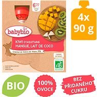BABYBIO Kiwi mango kokos 4× 90 g - Kapsička pre deti