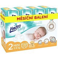 LINTEO Baby Premium MINI (3-6 kg) 136 pcs - Disposable Nappies