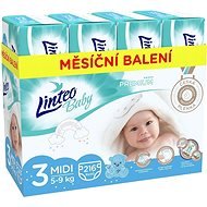 LINTEO Baby Premium MIDI (5-9 kg) 216 pcs - Disposable Nappies