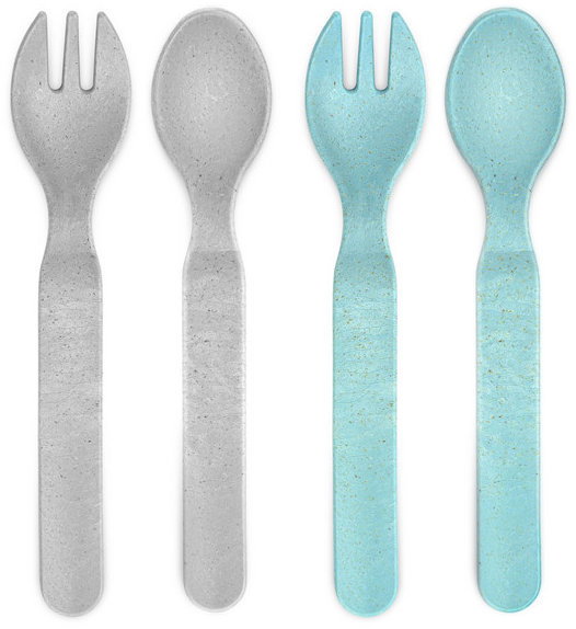 REER Cutlery Blue/Grey 4 pcs - Children's Cutlery