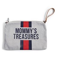 CHILDHOME Case with Loop Gray Stripes Red/Blue - Make-up Bag