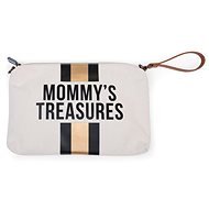 CHILDHOME Case with Loop Off White / Black Gold - Make-up Bag