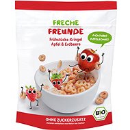 Freche Freunde ORGANIC Cereals Crispy Rings - Apple and Strawberry 125g - Children's Cookies