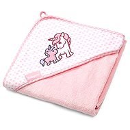 BabyOno Bamboo Towel with Hood 100 × 100cm - Pink - Children's Bath Towel