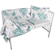 COSING 2-piece Bedding Set - Peonies with Flamingo, Mint - Children's Bedding