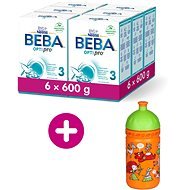 BEBA OPTIPRO 3, 6 × 600g + Healthy Bottle Rebelka - Baby Formula