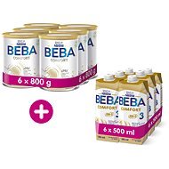 BEBA COMFORT 3 HM-O 6 × 800g + BEBA COMFORT Liquid 3 HM-O 6 × 500ml - Baby Formula